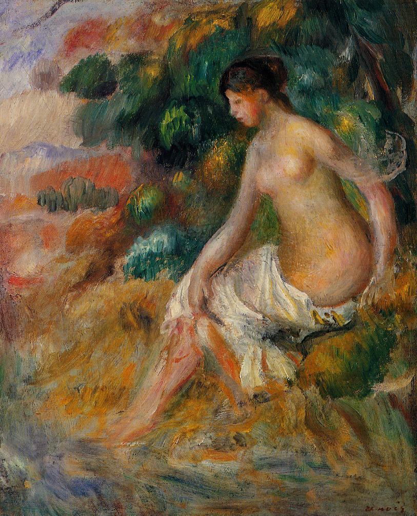 Nude in the Greenery - Pierre-Auguste Renoir painting on canvas